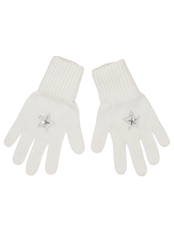 Перчатки для девочки Звёздочка, Миалт белый - Перчатки