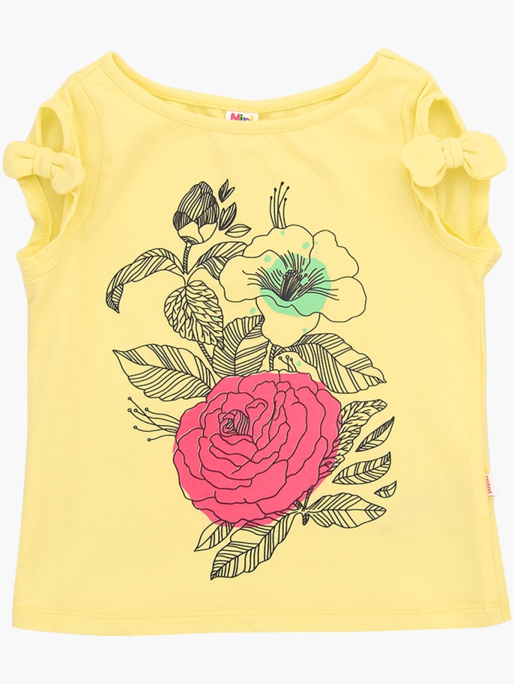 Футболка для девочек Mini Maxi, модель 3539, цвет желтый - Футболки для девочек
