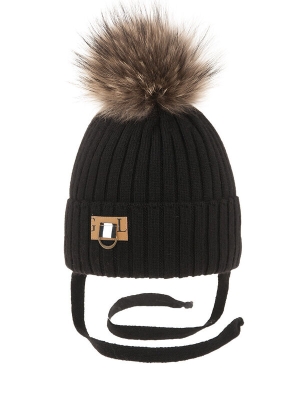 Шапка для мальчика Грань, Миалт черный, зима