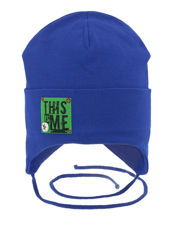 Шапка для мальчика Капитан, Миалт ярко-синий, весна-осень-лето - Шапки весна-осень