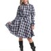 Платье для девочек Mini Maxi, модель 7774, цвет серый/синий/клетка