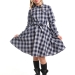 Платье для девочек Mini Maxi, модель 7774, цвет серый/синий/клетка