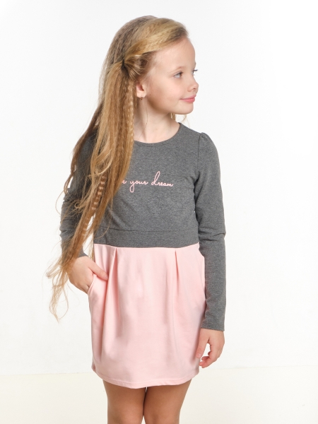 Платье для девочек Mini Maxi, модель 1246, цвет графит - Платья для девочек с длинным рукавом