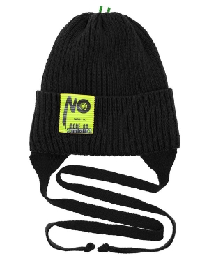Шапка для мальчика Нельсон, Миалт черный, весна-осень