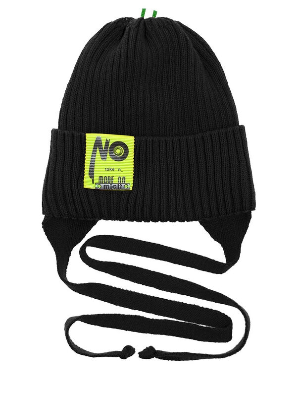Шапка для мальчика Нельсон, Миалт черный, весна-осень - Шапки весна-осень