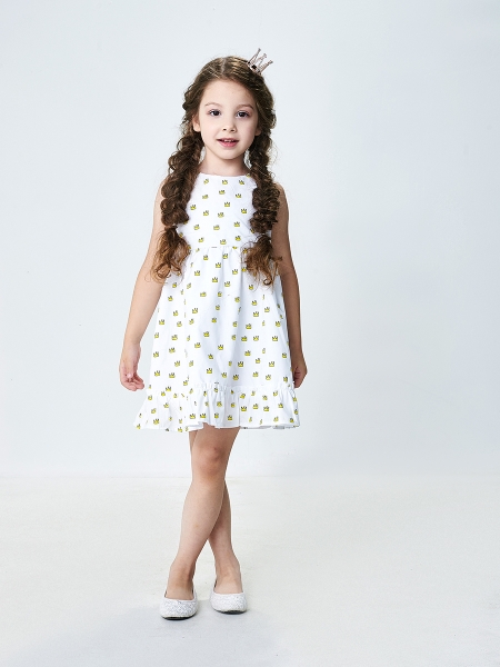 Платье для девочек Mini Maxi, модель 6371, цвет мультиколор - Платья для девочек с коротким рукавом