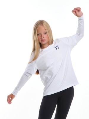 Лонгслив для девочек Mini Maxi, модель 8002, цвет белый