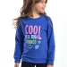 Свитшот для девочек Mini Maxi, модель 4112, цвет синий