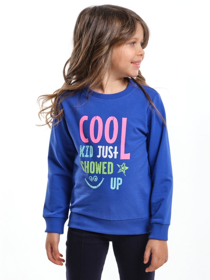 Свитшот для девочек Mini Maxi, модель 4112, цвет синий - Свитшоты / джемпера