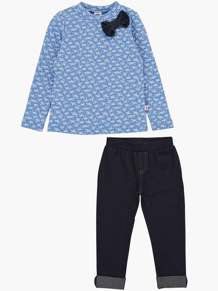 Комплект для девочек Mini Maxi, модель 0882/7855, цвет голубой - Комплекты трикотажные