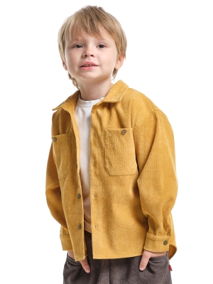 Рубашка для мальчиков Mini Maxi, модель 8000, цвет горчичный