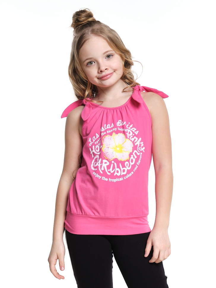 Футболка-топ для девочек Mini Maxi, модель 0359, цвет малиновый - Майки и топы на лето