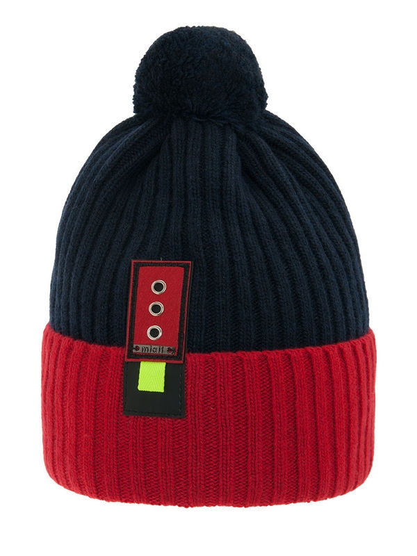 Шапка для мальчика Формат, Миалт красный/темно-синий, зима - Шапки осень-зима
