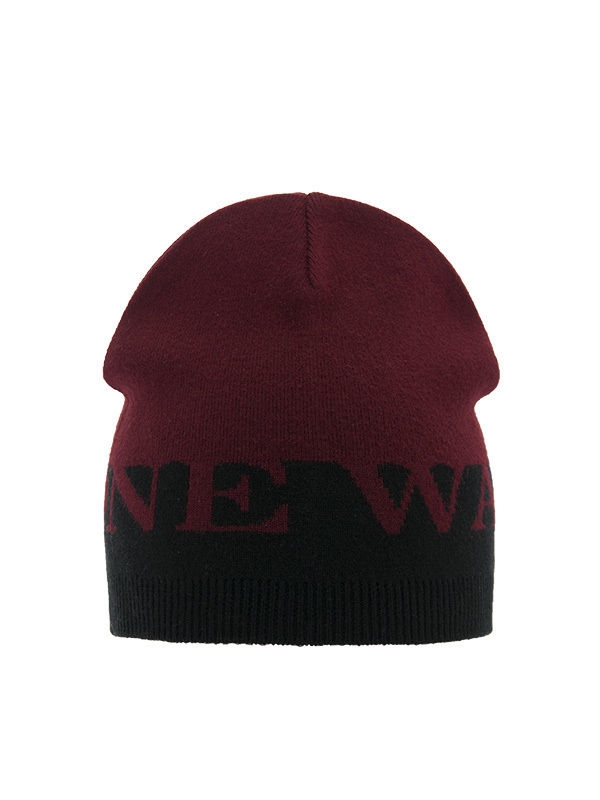 Шапка One way, Миалт черный/бордовый, весна-осень SLMM3 - Шапки весна-осень