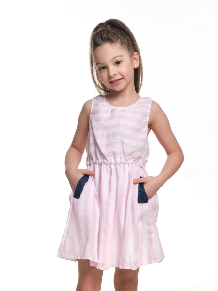 Платье для девочек Mini Maxi, модель 6552, цвет розовый/мультиколор - Платья для девочек с коротким рукавом