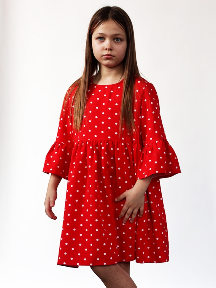 Платье для девочки нарядное БУШОН ST71, цвет красный - Платья коктельные / вечерние