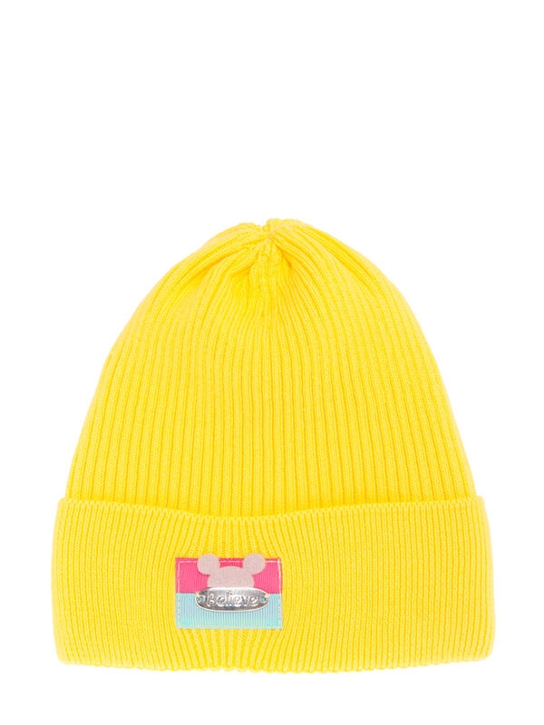 Шапка для девочки Слойка, Миалт желтый, весна-осень - Для девочек весна-осень