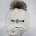 Шапка для девочки Небо в алмазах, Миалт белый, зима 