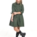 Платье для девочек Mini Maxi, модель 7408, цвет зеленый/хаки