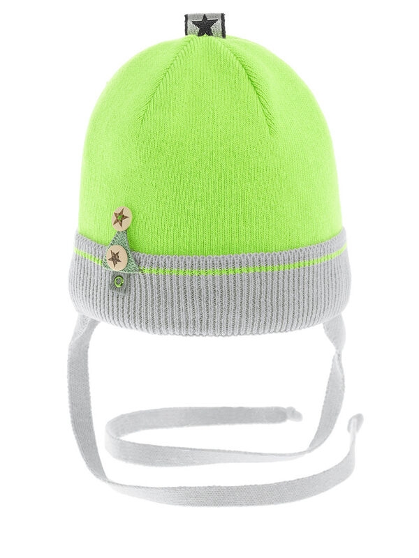 Шапка для мальчика Buddy, Миалт салатовый/светло-серый, весна-осень - Шапки весна-осень