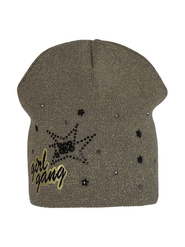 Шапка для девочки Girl gang, Миалт бежевый, весна-осень - Для девочек весна-осень