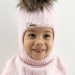 Шлем для девочки Кассандра, Миалт грязно-розовый, зима