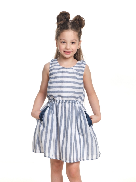 Платье для девочек Mini Maxi, модель 6552, цвет синий/мультиколор - Платья для девочек с коротким рукавом