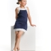 Сарафан для девочек Mini Maxi, модель 082, цвет синий/белый
