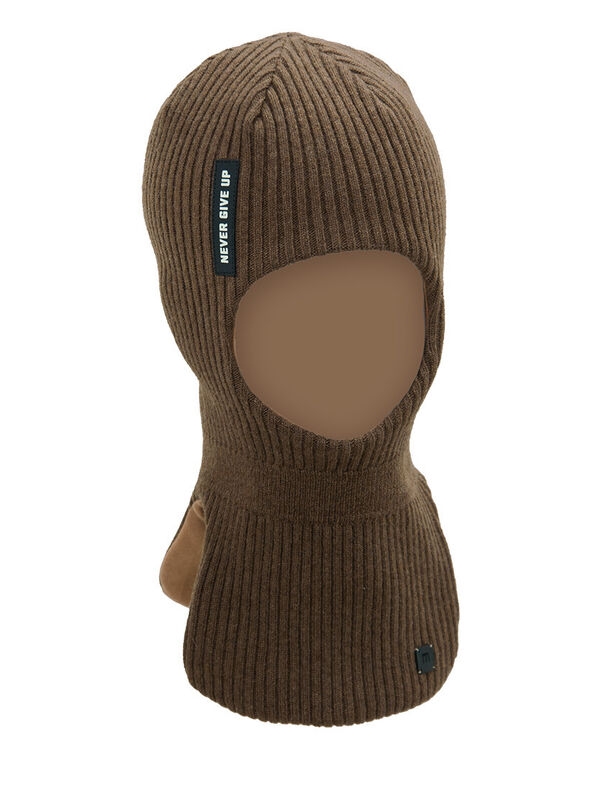 Шлем для мальчика Молния, Миалт коричневый/меланж, весна-осень - Шлемы осень-весна