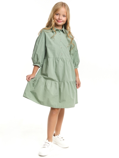Платье для девочек Mini Maxi, модель 7458, цвет фисташковый - Платья для девочек с рукавом 3/4