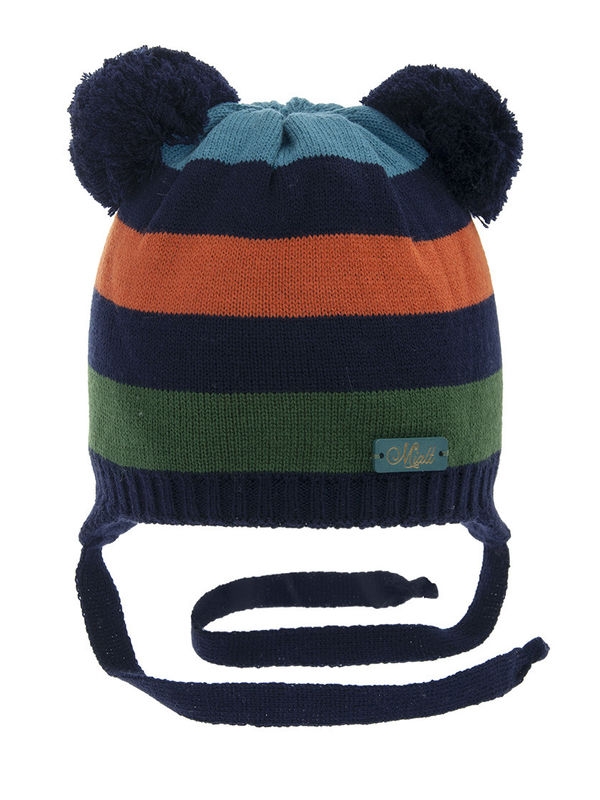 Шапка для мальчика Филя, Миалт темно-синий/темная/бирюза, зима - Шапки осень-зима