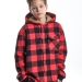Толстовка для мальчиков Mini Maxi, модель 7856, цвет красный/черный/клетка