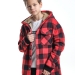 Толстовка для мальчиков Mini Maxi, модель 7856, цвет красный/черный/клетка
