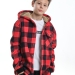 Толстовка для мальчиков Mini Maxi, модель 7856, цвет красный/черный/клетка