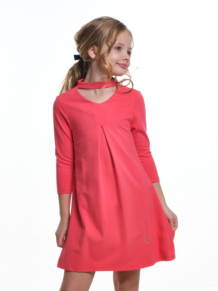 Платье для девочек Mini Maxi, модель 6168, цвет коралловый - Платья для девочек с длинным рукавом