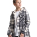 Толстовка для мальчиков Mini Maxi, модель 8028, цвет графит/белый/клетка