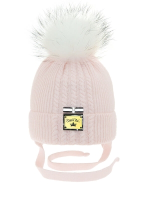 Шапка для девочки Изыск, Миалт бледно-розовый, зима