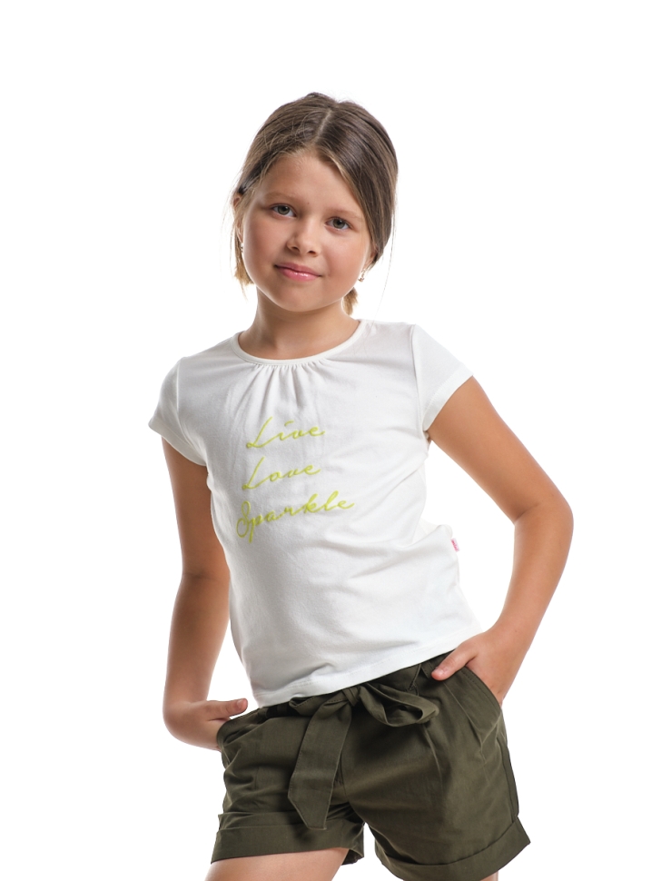 Футболка для девочек Mini Maxi, модель 3368, цвет белый - Футболки для девочек