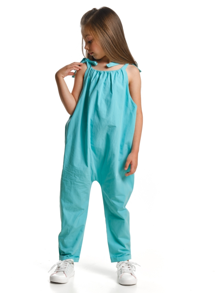 Комбинезон для девочек Mini Maxi, модель 7166, цвет бирюзовый - Комбинезоны / лето