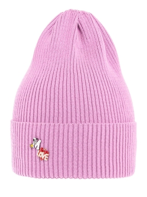 Шапка для девочки Брошка, Миалт розовый, весна-осень