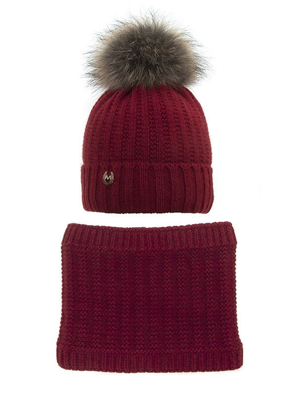 Комплект для мальчика Велес комплект, Миалт красный, зима - Комплекты: шапка и шарф