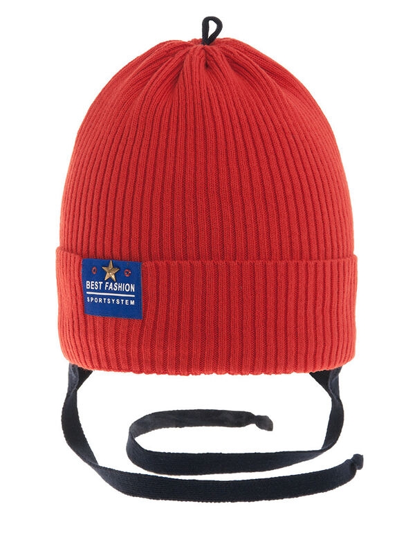Шапка для мальчика Королек, Миалт красный, весна-осень - Шапки весна-осень