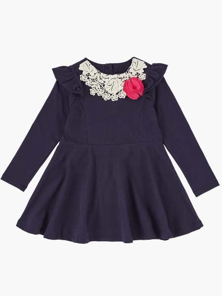 Платье для девочек Mini Maxi, модель 4011, цвет синий - Платья для девочек с длинным рукавом