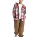 Куртка для мальчиков Mini Maxi, модель 7986, цвет красный/клетка