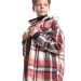 Толстовка для мальчиков Mini Maxi, модель 7986, цвет красный/клетка