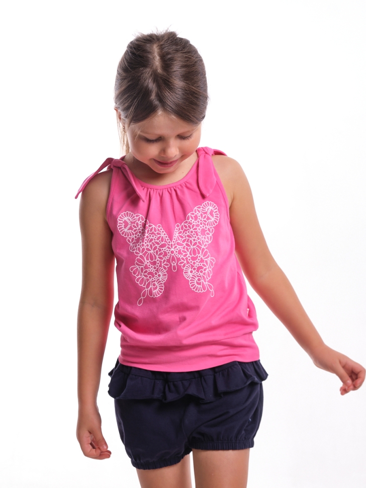 Футболка-топ для девочек Mini Maxi, модель 0359, цвет малиновый - Майки и топы на лето