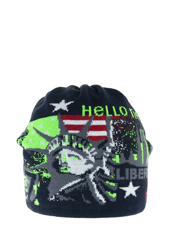 Шапка для мальчика Liberty boy, Миалт темно-синий/зеленый/неон, весна-осень - Шапки весна-осень