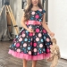 Платье для девочки нарядное БУШОН ST37, стиляги цвет черный/малиновый