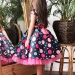 Платье для девочки нарядное БУШОН ST37, стиляги цвет черный/малиновый