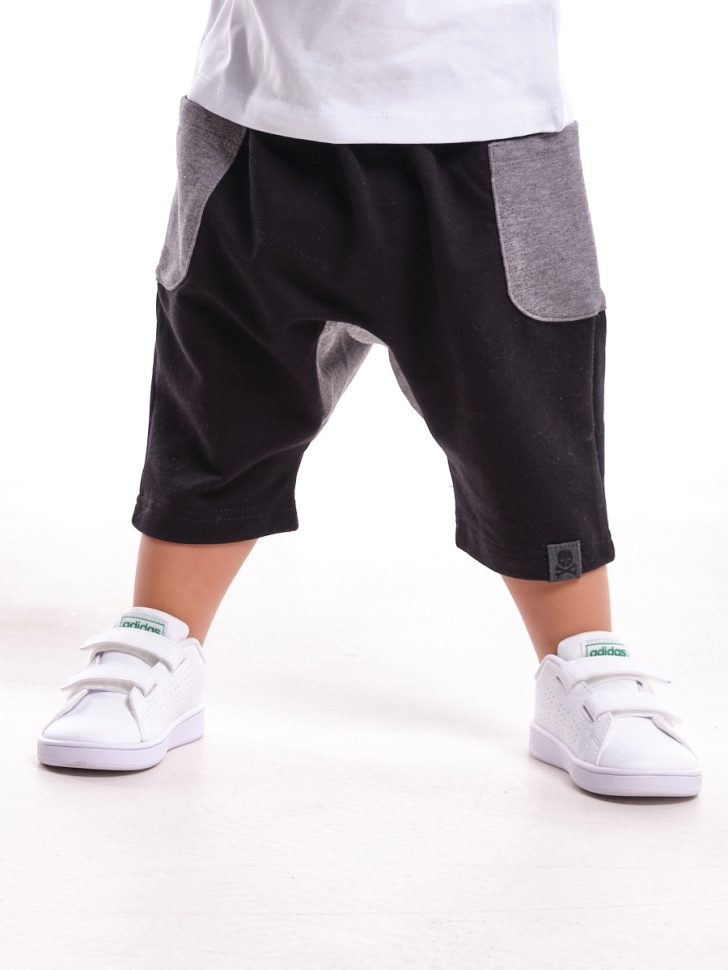 Бриджи-шорты для мальчиков Mini Maxi, модель 1866, цвет черный/графит - Шорты для мальчиков